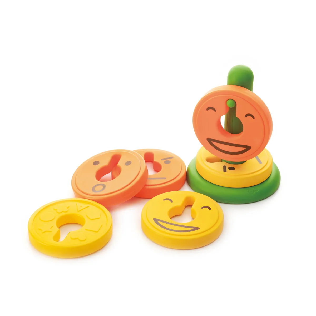 kinderspielzeug, puzzle, emotionen, ringe, holz?, holzspiel, lernspiel, emotionen, farbig, stapelspiel