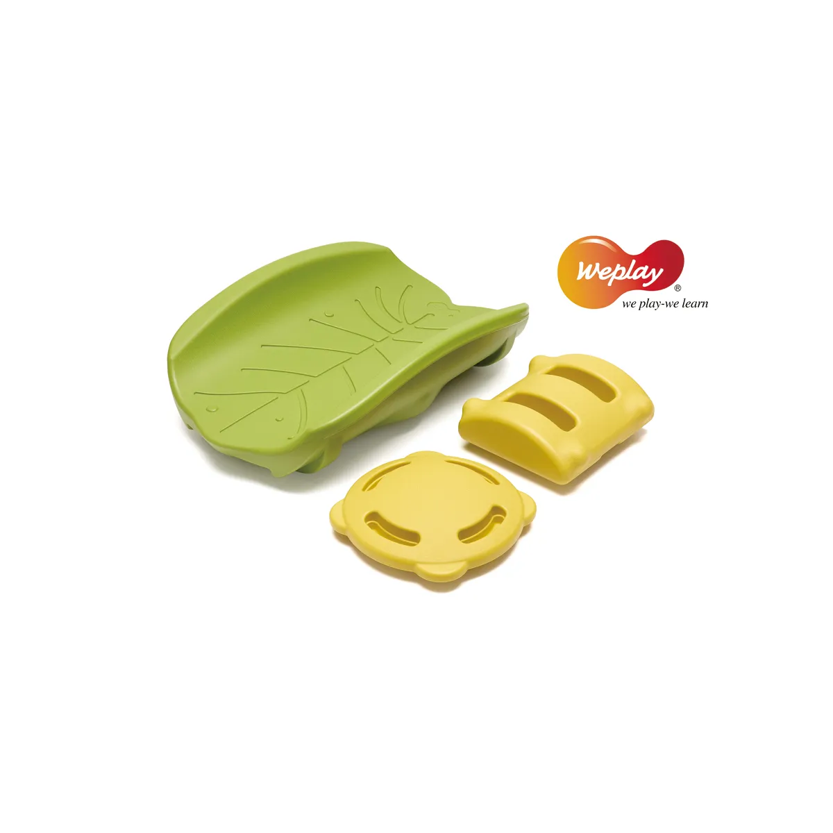 Schneidebrett, Keksausstecher, Kekform, Kuchenutensil, Backzubehör, Schneidebrett, Kochwerkzeug, Griffmatte, grünes Brett, gelbe Teile