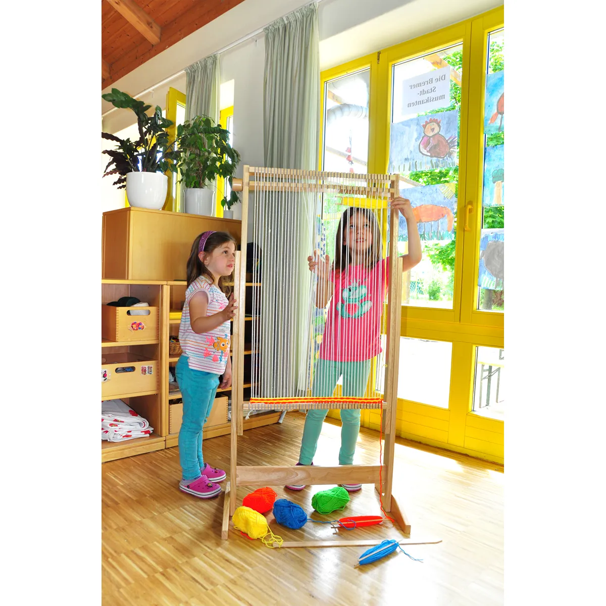 Kuschelstuhlfaden?, Wickelrahmen?, Kinderwebstuhl, Kinderzimmer, Spielzeugwebrahmen, Kunsthandwerk, Webrah, Kinderzimmer, Haarband, Spielzeug