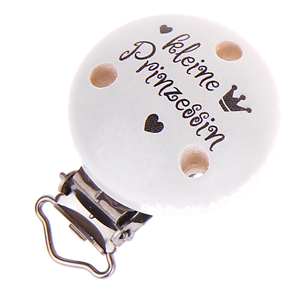 Pacifier clip little princess white 17 in stock 