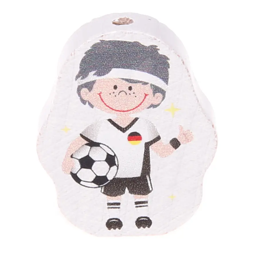 Footballer motif bead white 39 in stock 