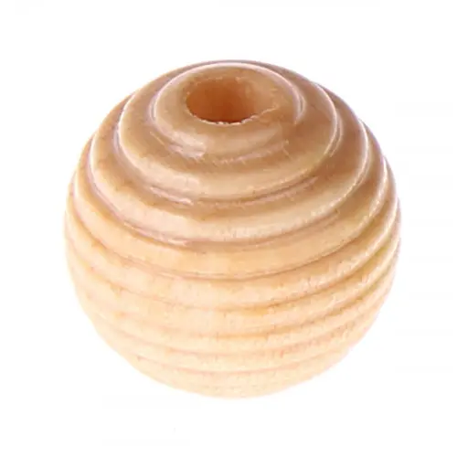 Rillenperlen 14mm • 10 Stück natur 194 auf Lager