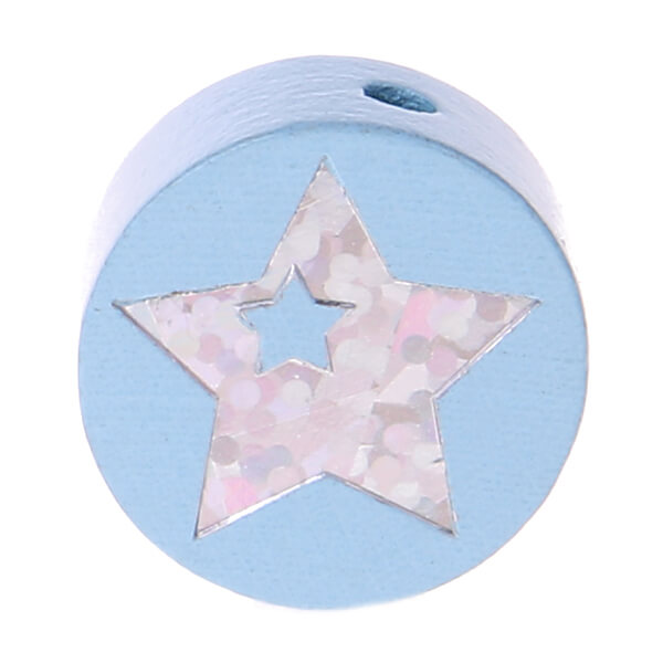 Motif bead disk glitter star baby blue 1135 in stock 