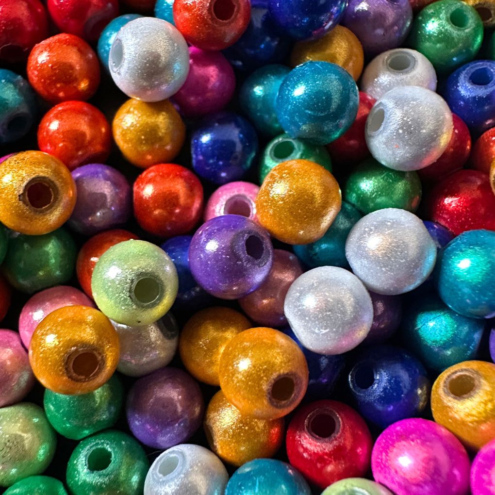 Magic Beads, reflektierende Perlen, 3D-Illusion, Acrylperlen • 6mm • 100 Stück