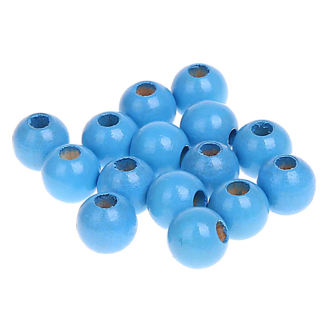 Holzperlen 8mm • 50 Stück skyblau 90 auf Lager