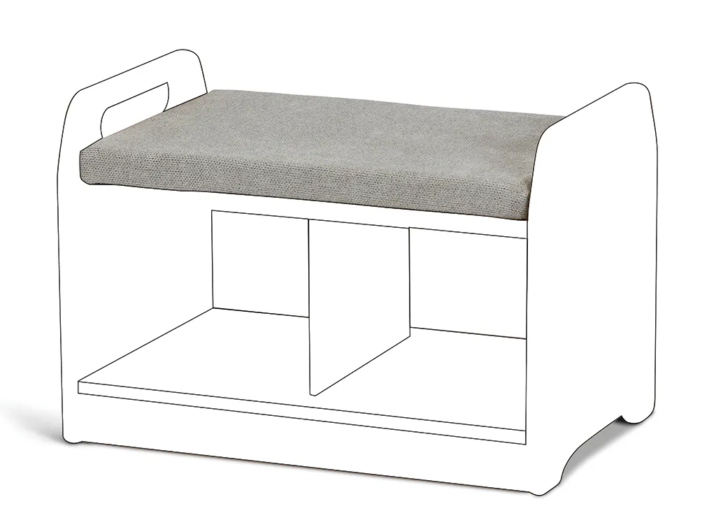 Sofabett, Schubladenkabine, Sitzbank, Bezug, Griffmulde, Sofa-Bank, Sitzbank, Kassettenbett, Schubladenunterbau, Gardinen?, Sofa bed, Pull-out bench, Storage bench, Grey cushion, Wooden frame