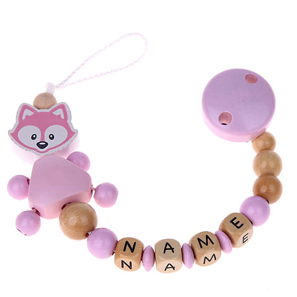 Craft set pacifier chain fox pink