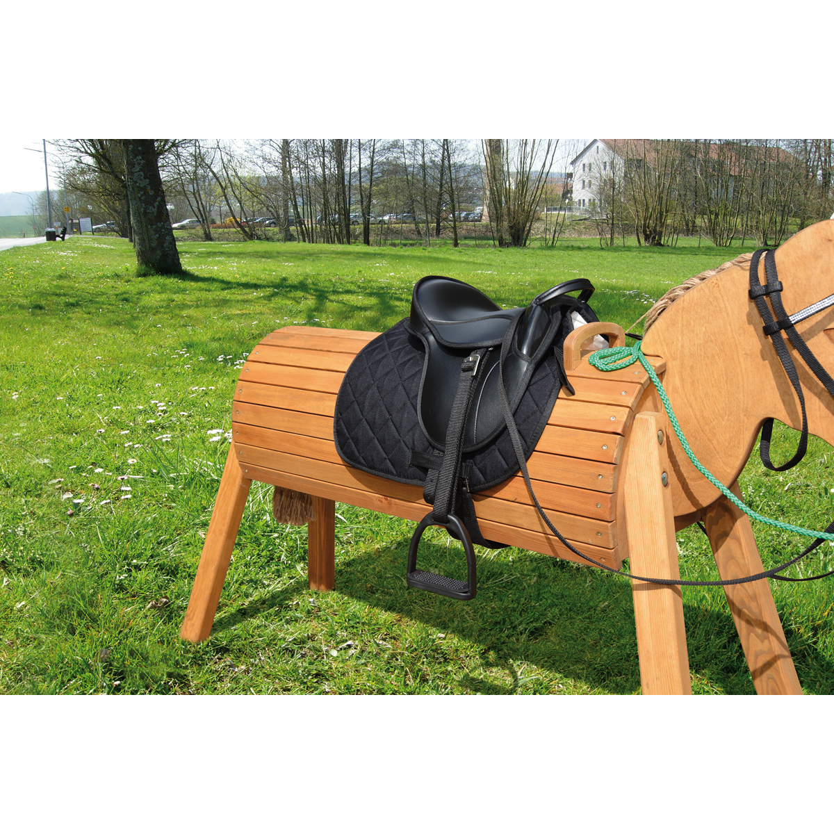 Sattel, Pferd, Sitz, Sattelgurt, Holzstativ