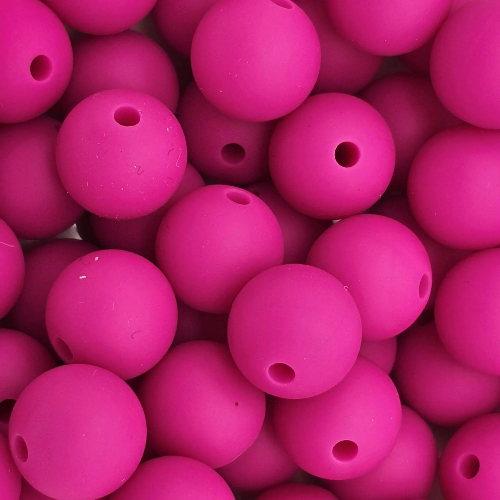 Silikonperle 12mm dunkelpink 787 auf Lager