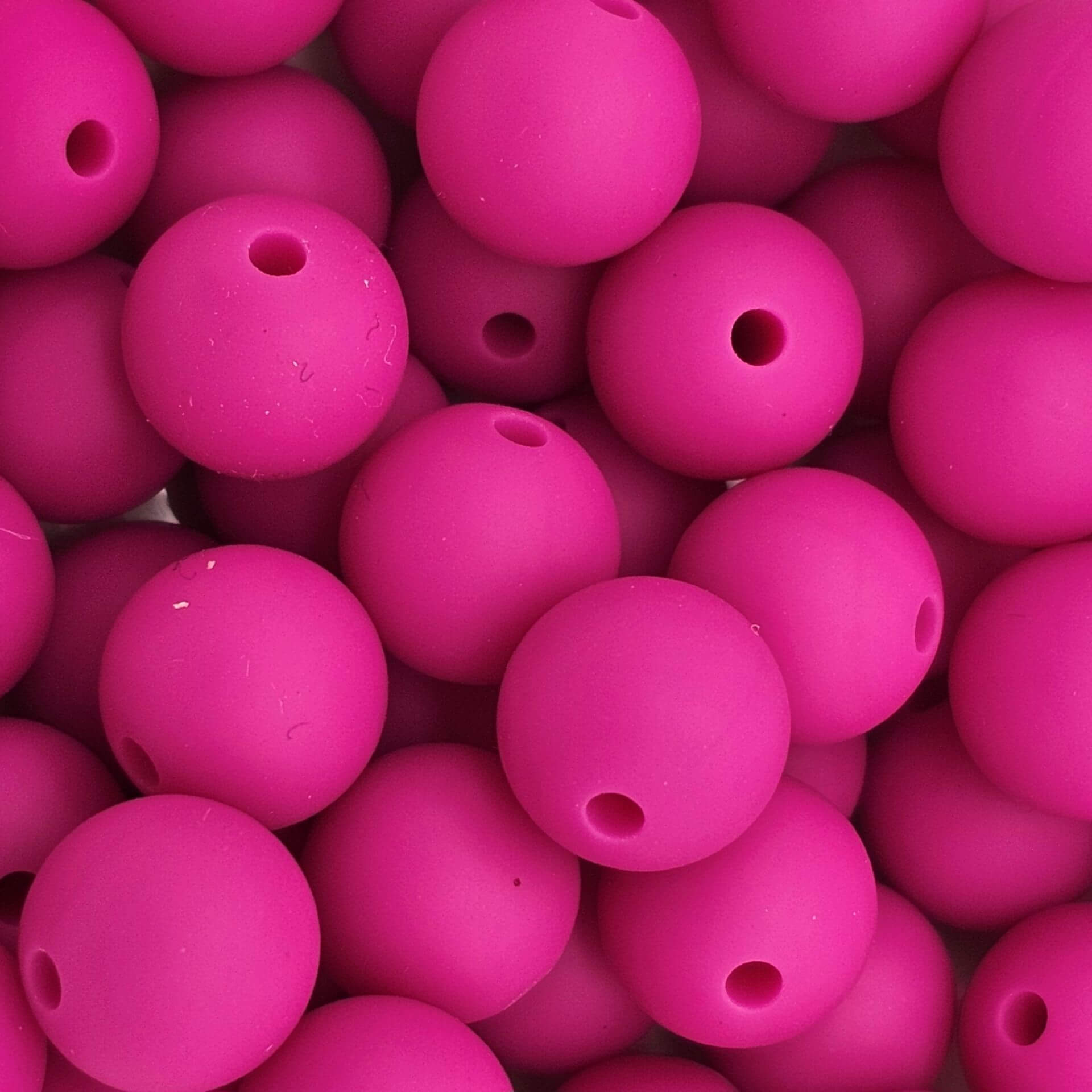 Silicone bead 12mm dark pink 197 in stock 