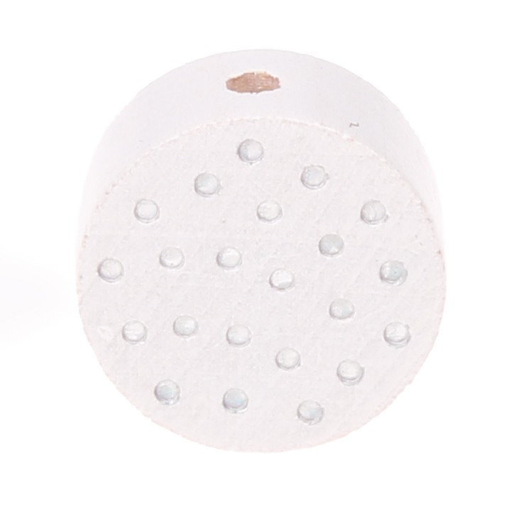Motif bead Disc glitter dots white 219 in stock 
