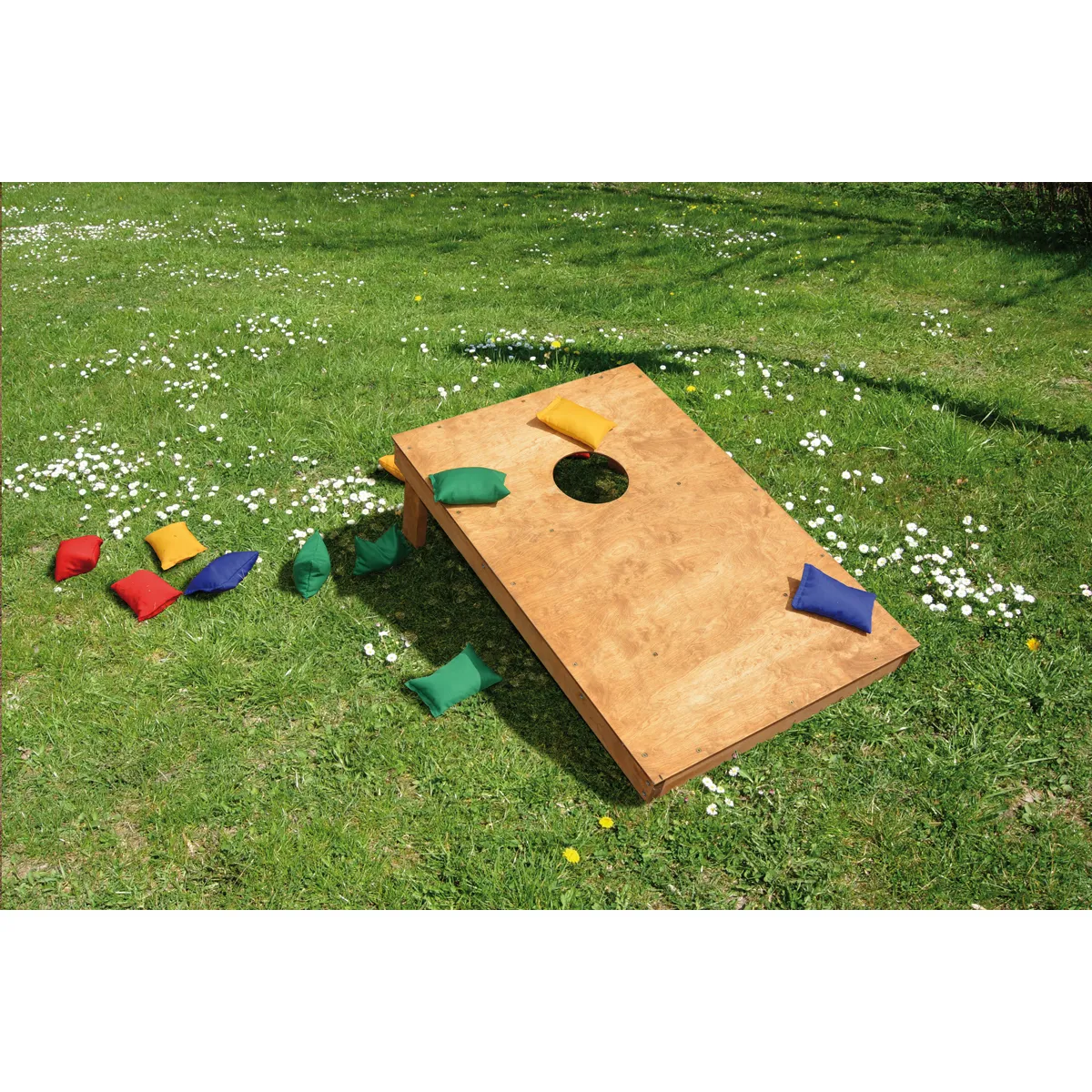 Cornhole, Loch-Board, Holzbrett, Outdoor-Spiel, bunte Beutel, cornhole-Brett, Loch-/Lochloch?, Holzbrett?