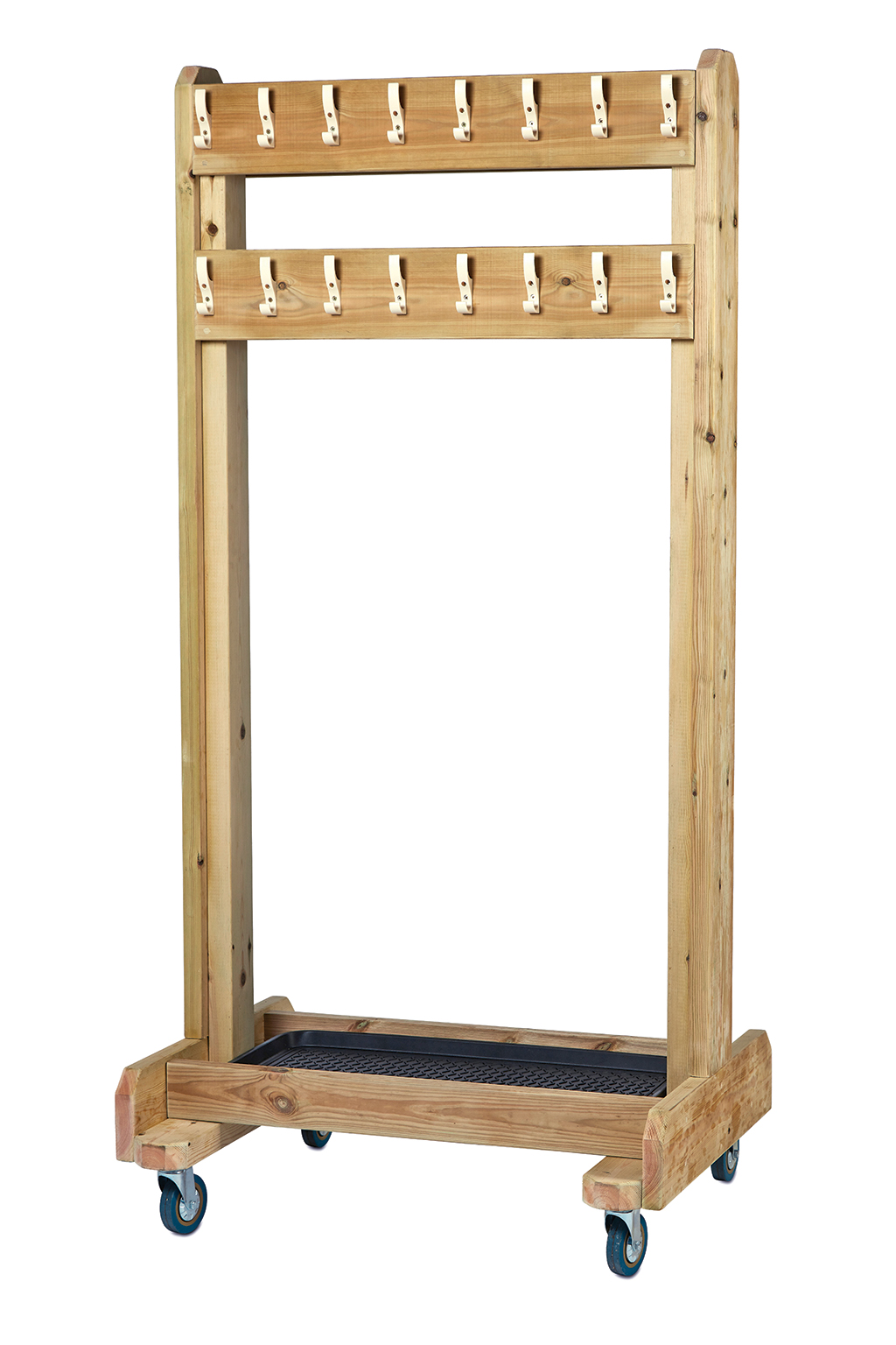 holz, holzgerüst, karren, rollen, hakenleisten, Holzschrank, Garderobenständer, Kleiderständer, Rollwagen, Hakenleisten