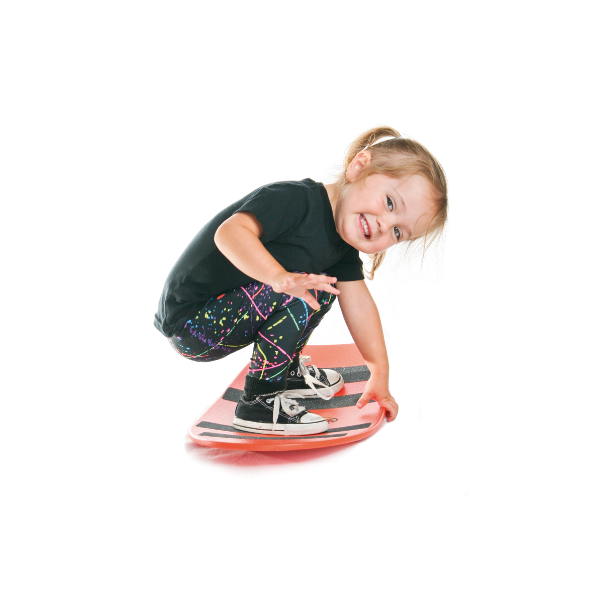 Spielzeug, Rockerboard, Kinder, Skateboard, SchwarzPink