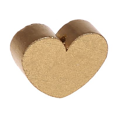 Motif bead shaped bead heart large gold 1557 in stock 