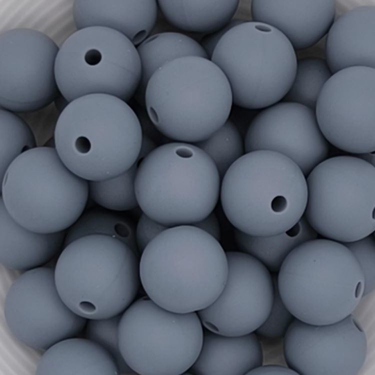Silikonperle 12mm grau 211 auf Lager