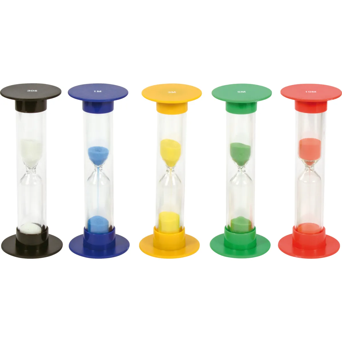 Stundenglas, Sanduhr, bunt, Timer, Glasröhre, hourglass, hourglasses, bunt, Timer, Fünfer-Set