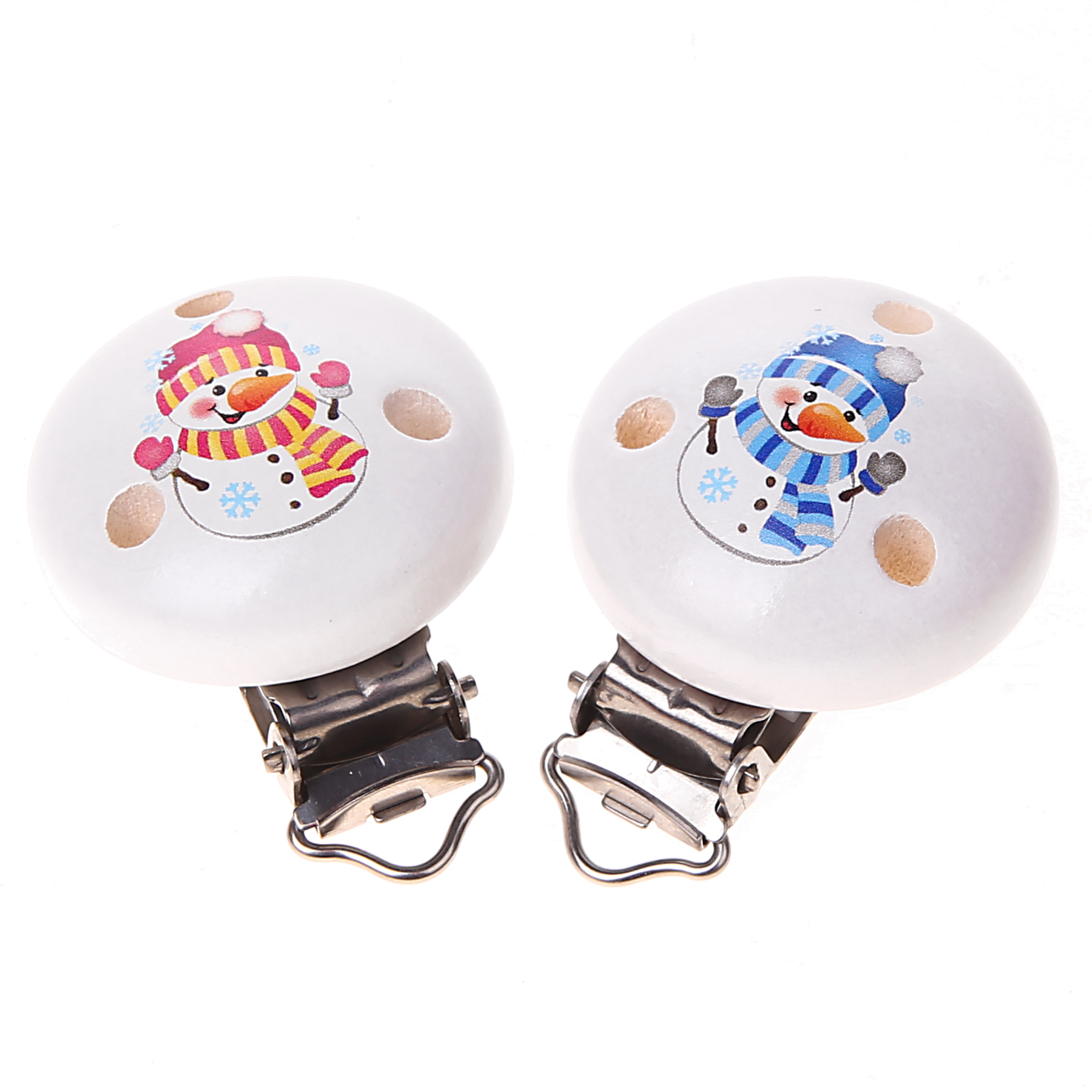 Snowman motif clip