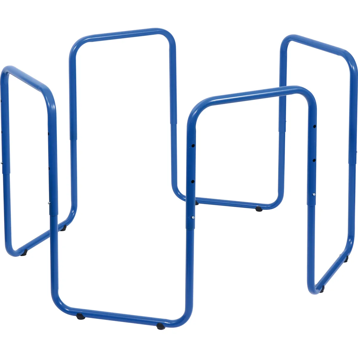 Fahrradständer, Parkständer, Beine aus Metall, blaue Farbe, faltbar, Zaun, Rahmen, Blau, Metall, Stütze