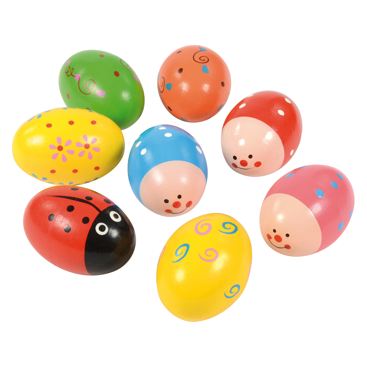 ostereier, holzspielzeug, bemaltes ei, buntes ei, kinder foto spielzeug