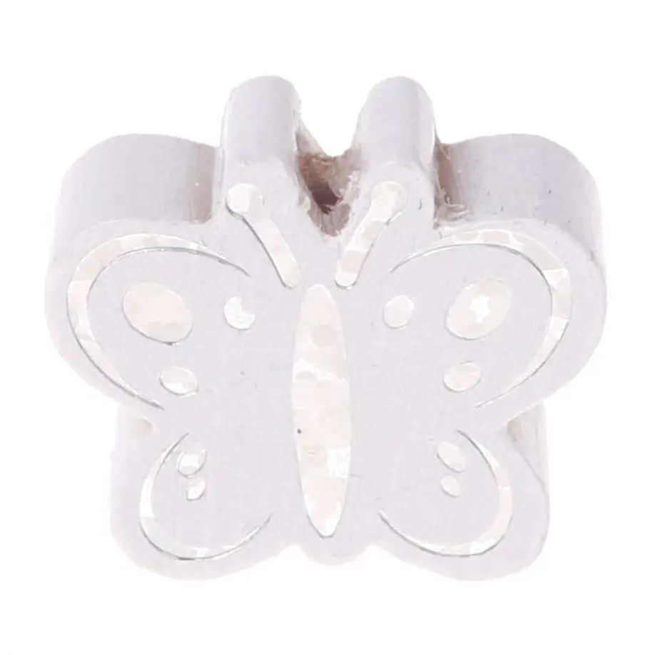 Motif bead butterfly glitter white 611 in stock 