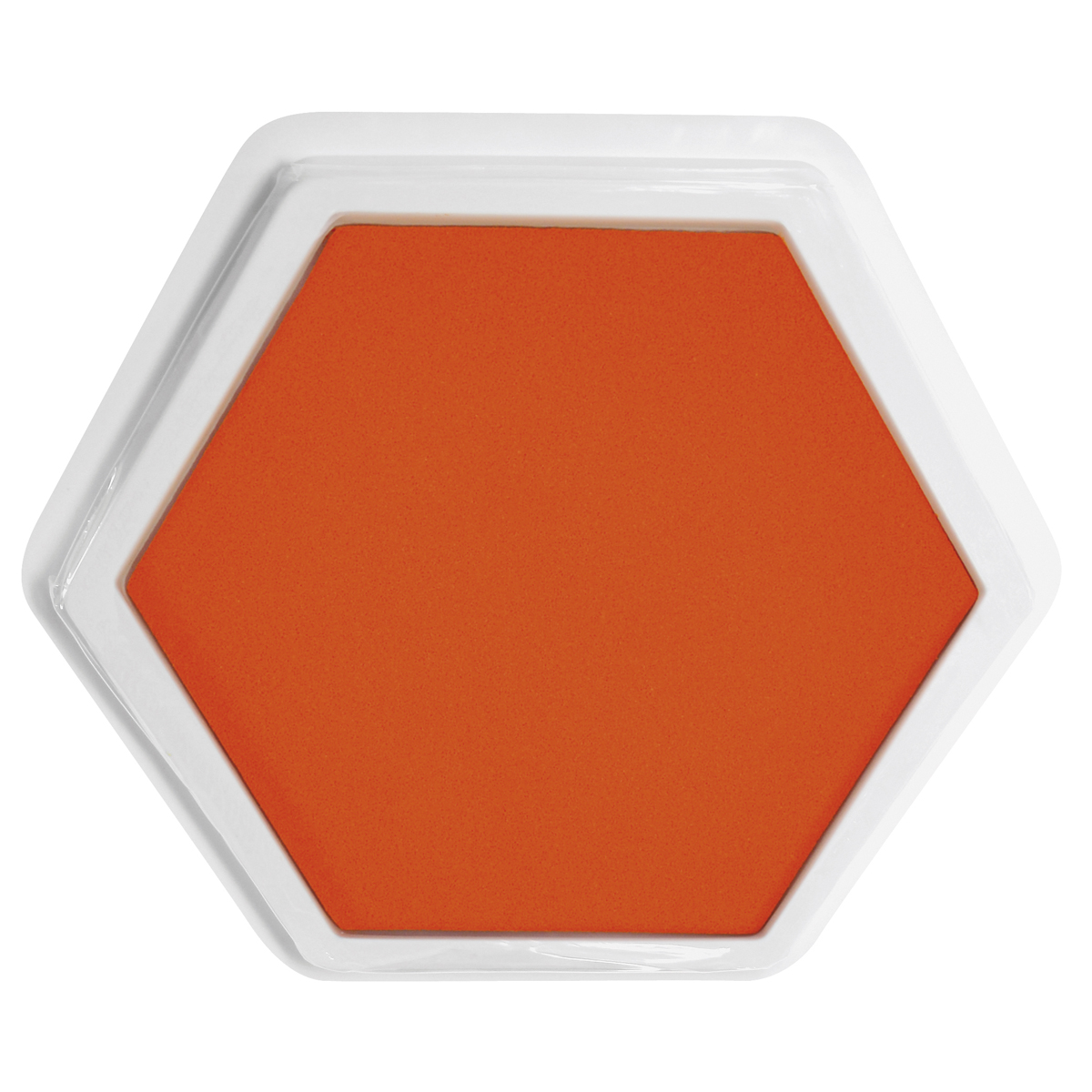 orange, Sechseck, Stempel, Tintenpad, Pad