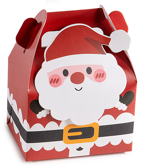 kleine Papier Geschenkbox Weihnachten Weihnachtsmann 0 auf Lager
