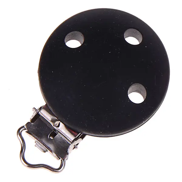 Silicone clip pacifier clip 35mm black 243 in stock 