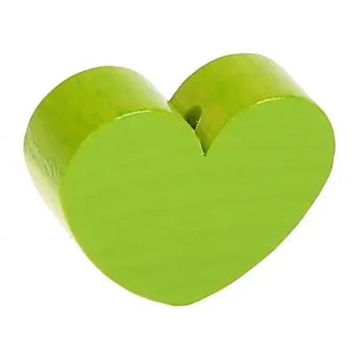 Motif bead shaped bead heart large yellow-green 2876 in stock 
