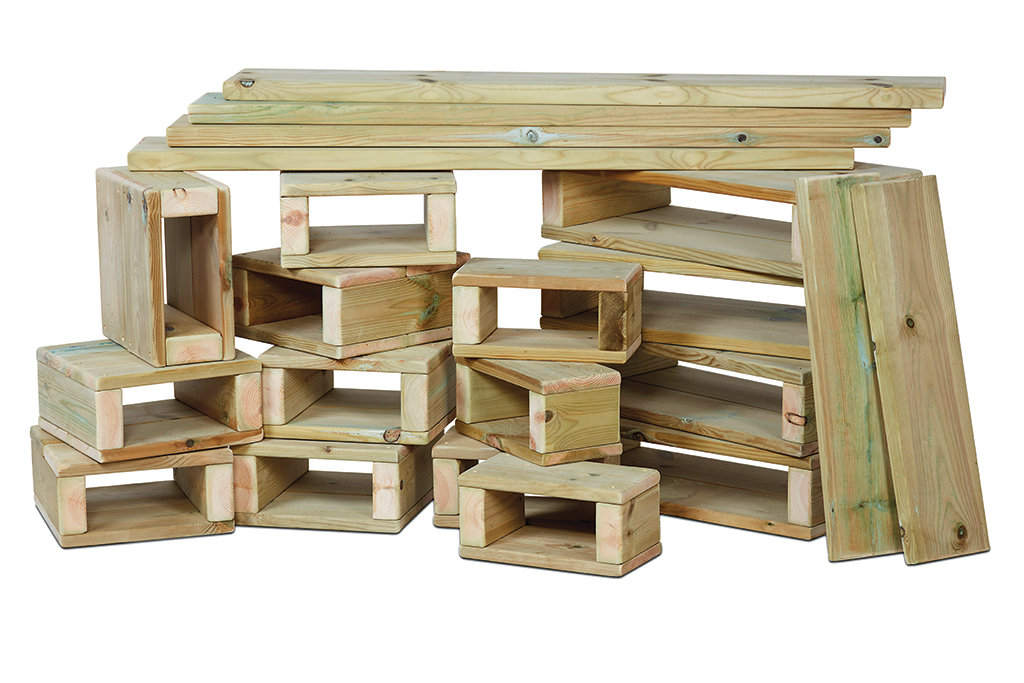 Holzbrücken, Holzkisten, Holzstapler, Holzplanken, Palisaden, Holzblöcke, Holzbau-Set, Holzpaletten, Holzstämme, Holzbauteile