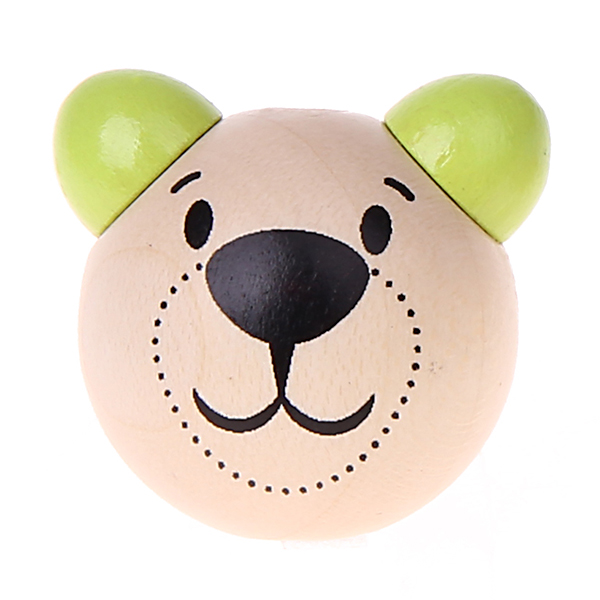 3D bear motif bead lemon 196 in stock 
