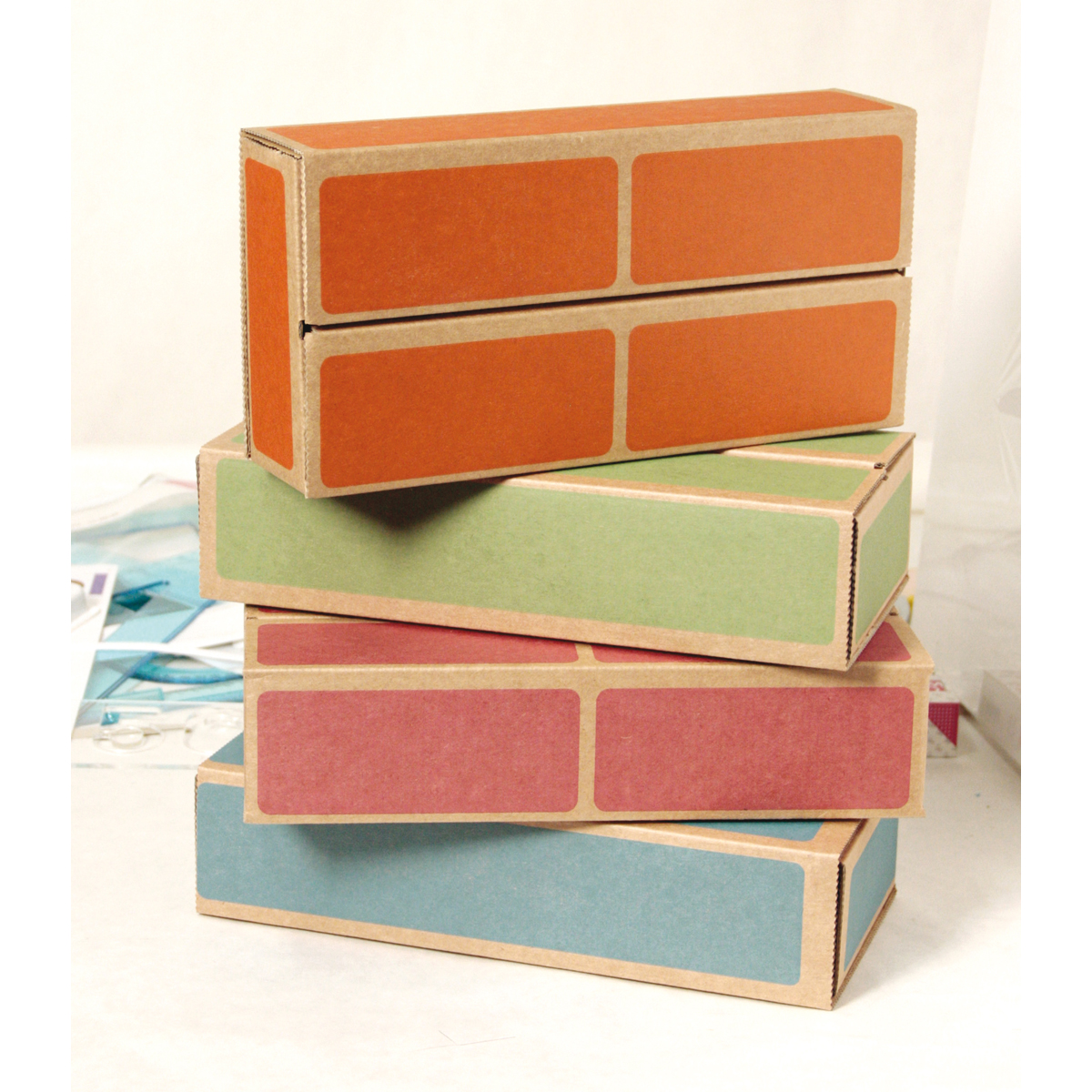 Paketbox, Kartonbox, stapelbox, Ordnungsbox, Karton, Karton-Verpackung, Kastenbox, Bunte Boxen, Stapelboxen, Boxen