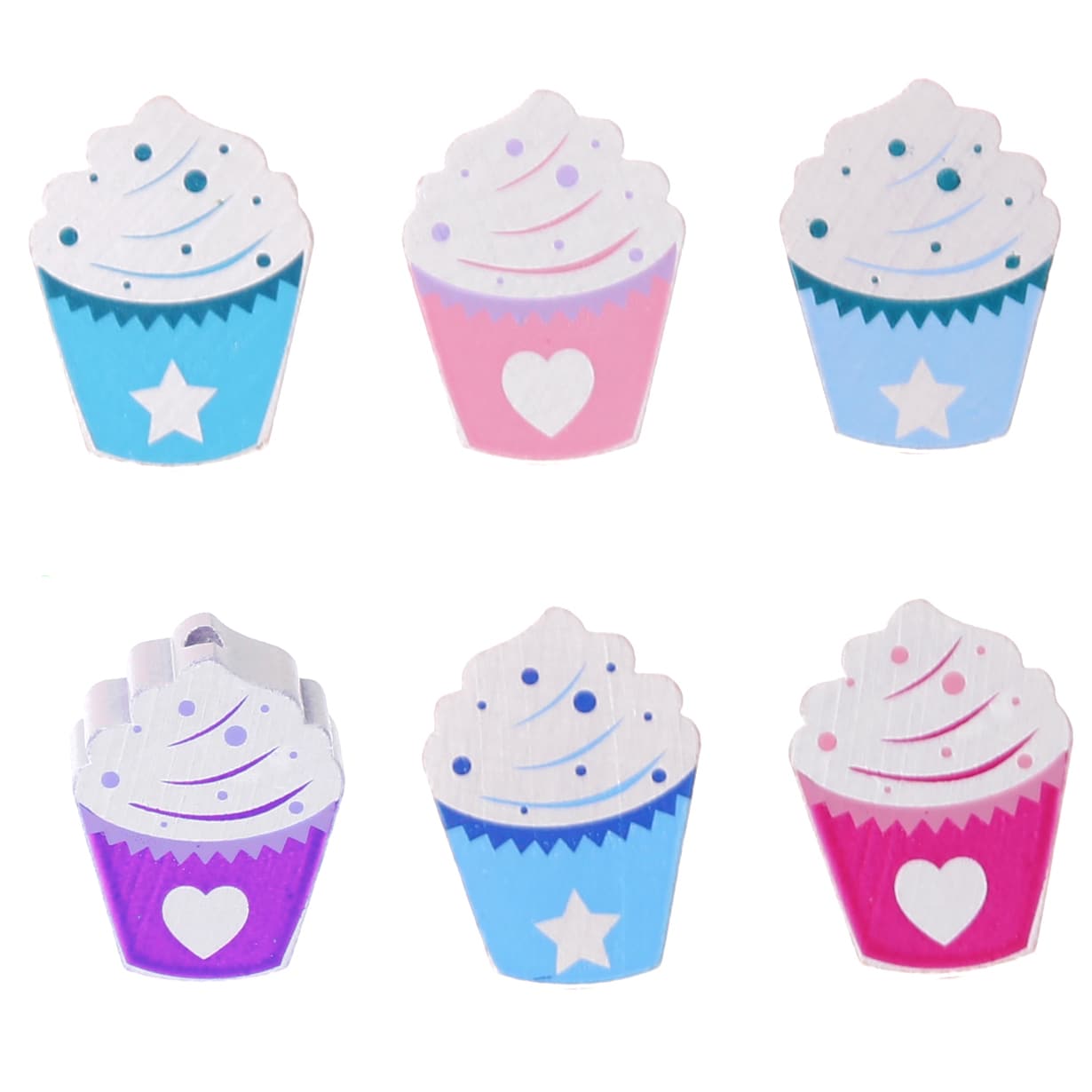 Cupcake motif bead