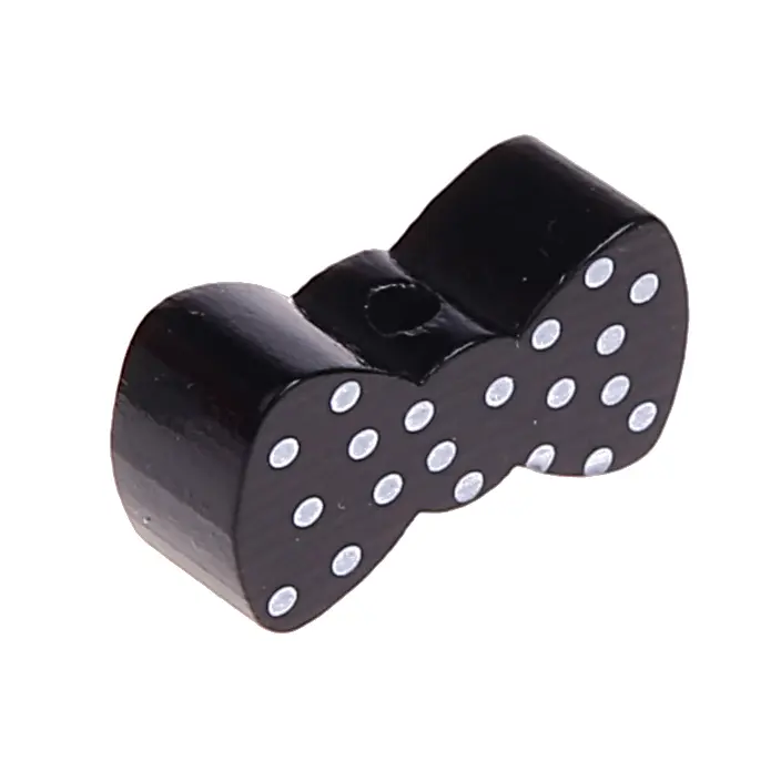Bow motif bead black 665 in stock 