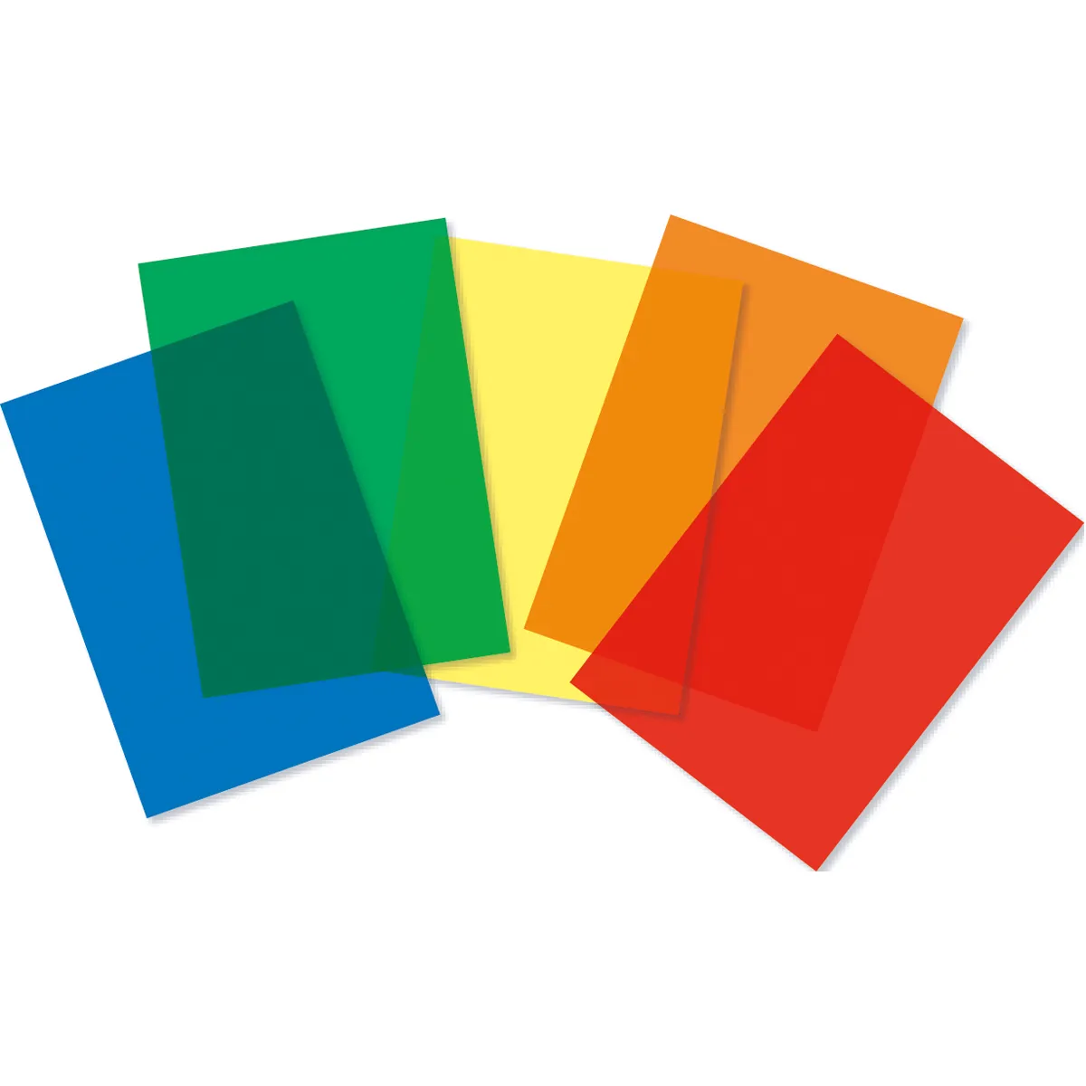 Farbiges Papier, Bunte Karten, Farbkarton, Papierbögen, Farbenreihe, Karten, farbige Folien, Bunt, Transparente Folien, Kunstmaterialien