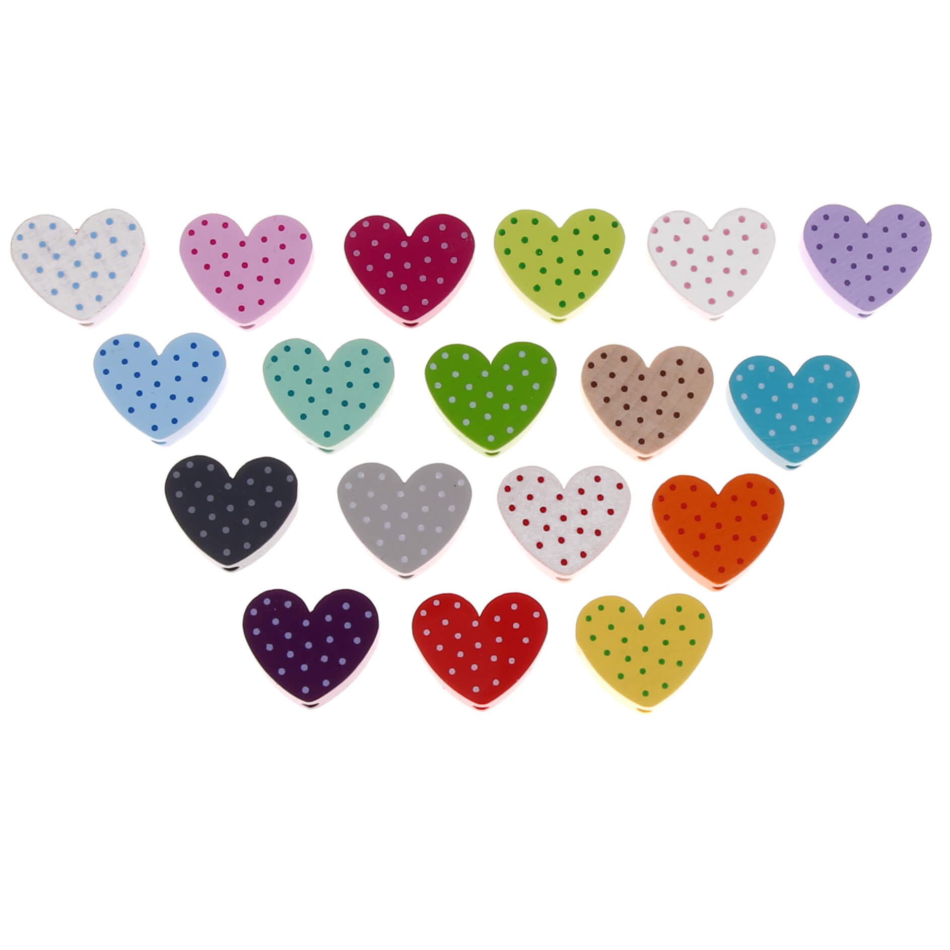 Dotted heart motif bead