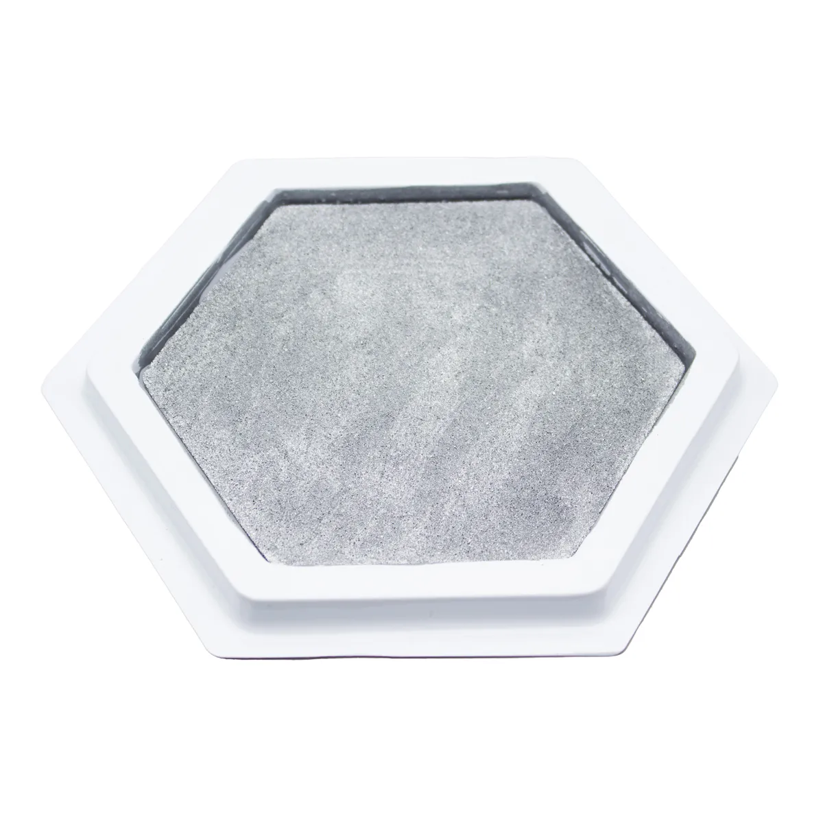 hexagonal, Pad, silver, metal, surface-plate, metallic, hexagon, lipstick-cap, silber, swatch