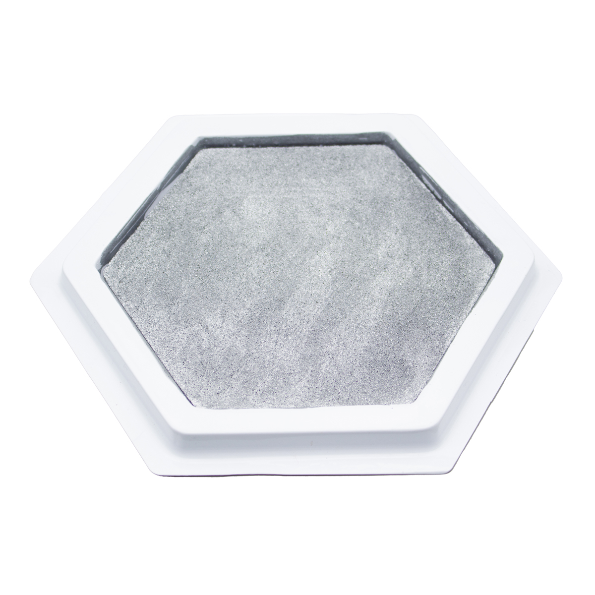 hexagonal, Pad, silver, metal, surface-plate, metallic, hexagon, lipstick-cap, silber, swatch