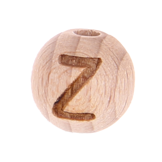 Letter beads 12mm with laser engraving - drilled vertically Z 45 in stock 