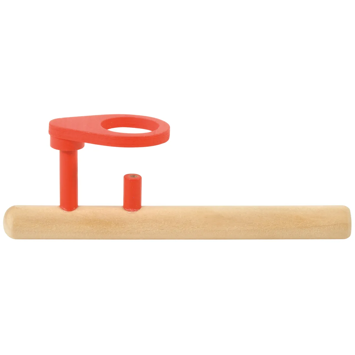 Holzstab, Stempelhalter, Gussstempel, roter Rahmen, Holzwerkzeug, Holzstab, Rot, Spielzeugzubehör, Holzspielzeug, Werkzeug