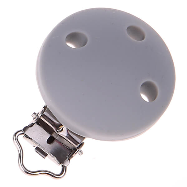 Silicone clip pacifier clip 35mm light gray 247 in stock 