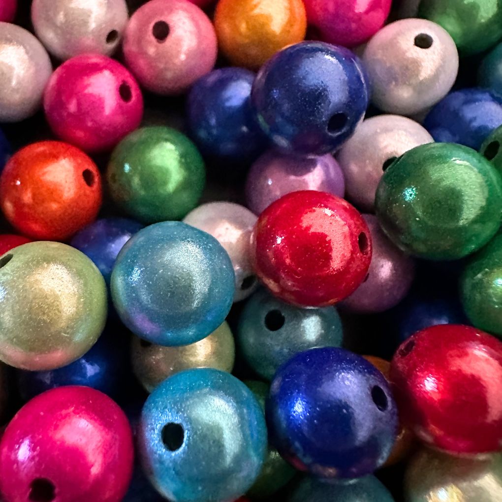 Magic Beads, reflektierende Perlen, 3D-Illusion, Acrylperlen • 10mm • 50 Stück