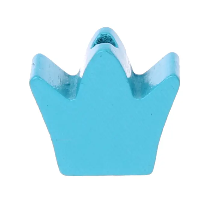 Milled crown motif bead light turquoise 649 in stock 