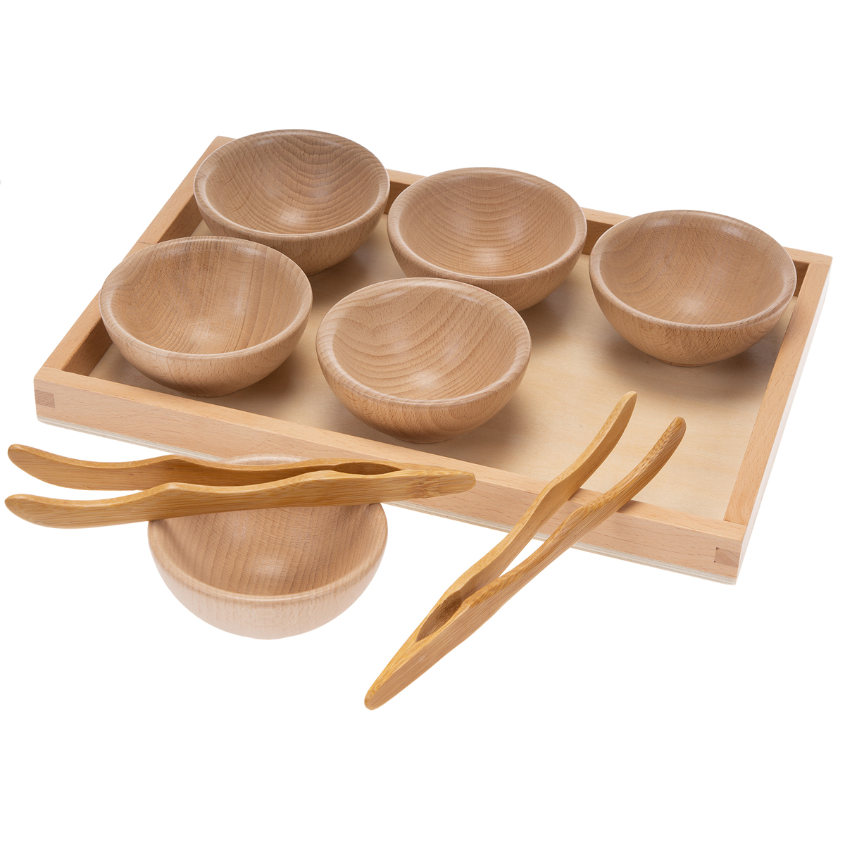 Holzschalen, Schalen-Set, Servierplatte, Holzbesteck, Holzservier】