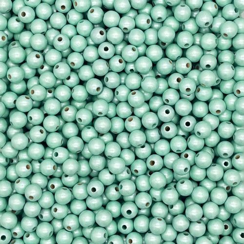 Wooden beads mother-of-pearl 10mm - 50 pieces mint 274 in stock 