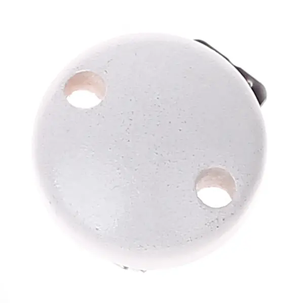Schnullerclip mini / Holzclip Ø30mm weiß 5362 auf Lager