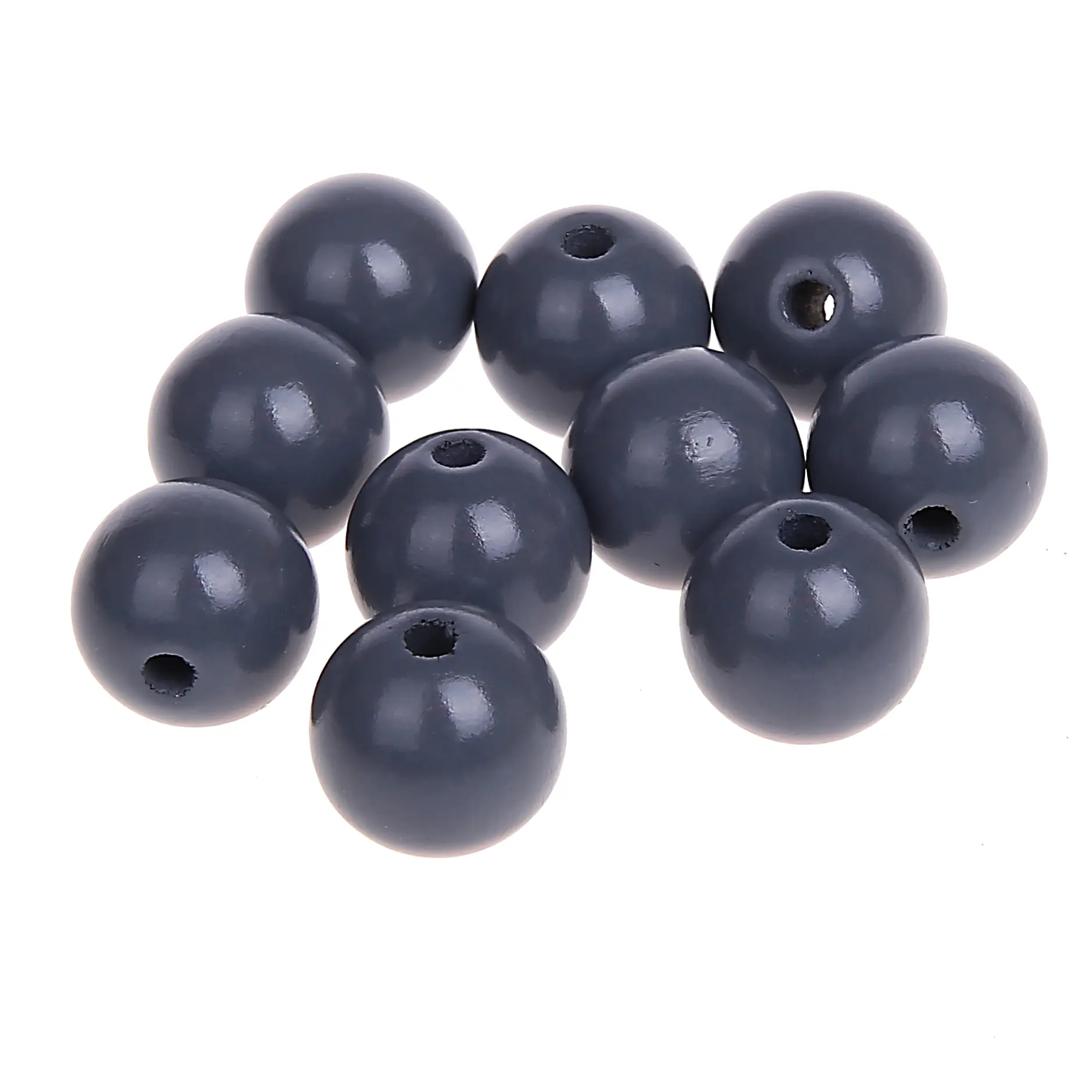 Holzperlen 18mm • 10 Stück grau 306 auf Lager