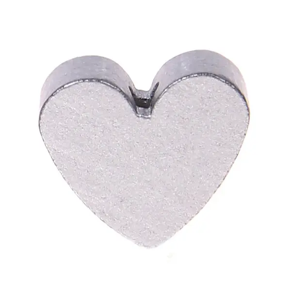 Heart motif bead (mini) silver 554 in stock 