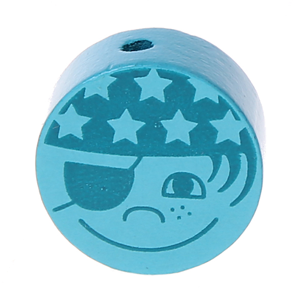 Pirate motif bead disc light turquoise 274 in stock 