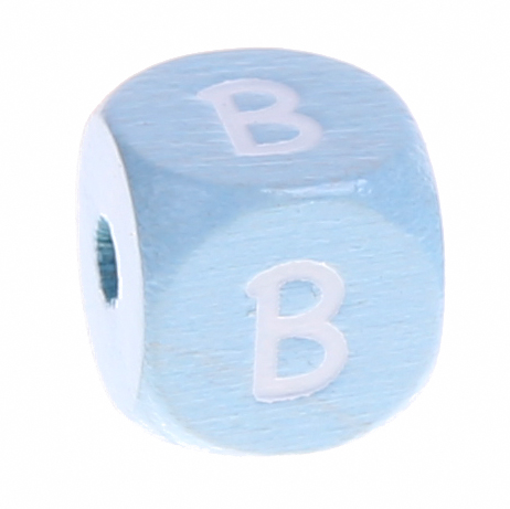 Letter beads baby blue 10x10mm B 500 in stock 